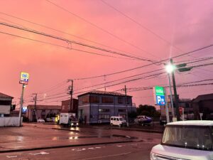 茜色の空
